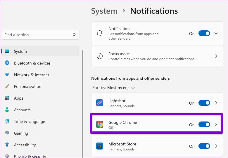 Enable-Notifications-for-Chrome-on-Windows-780x541 طرق إصلاح عدم عمل إشعارات Google Chrome على Windows 11