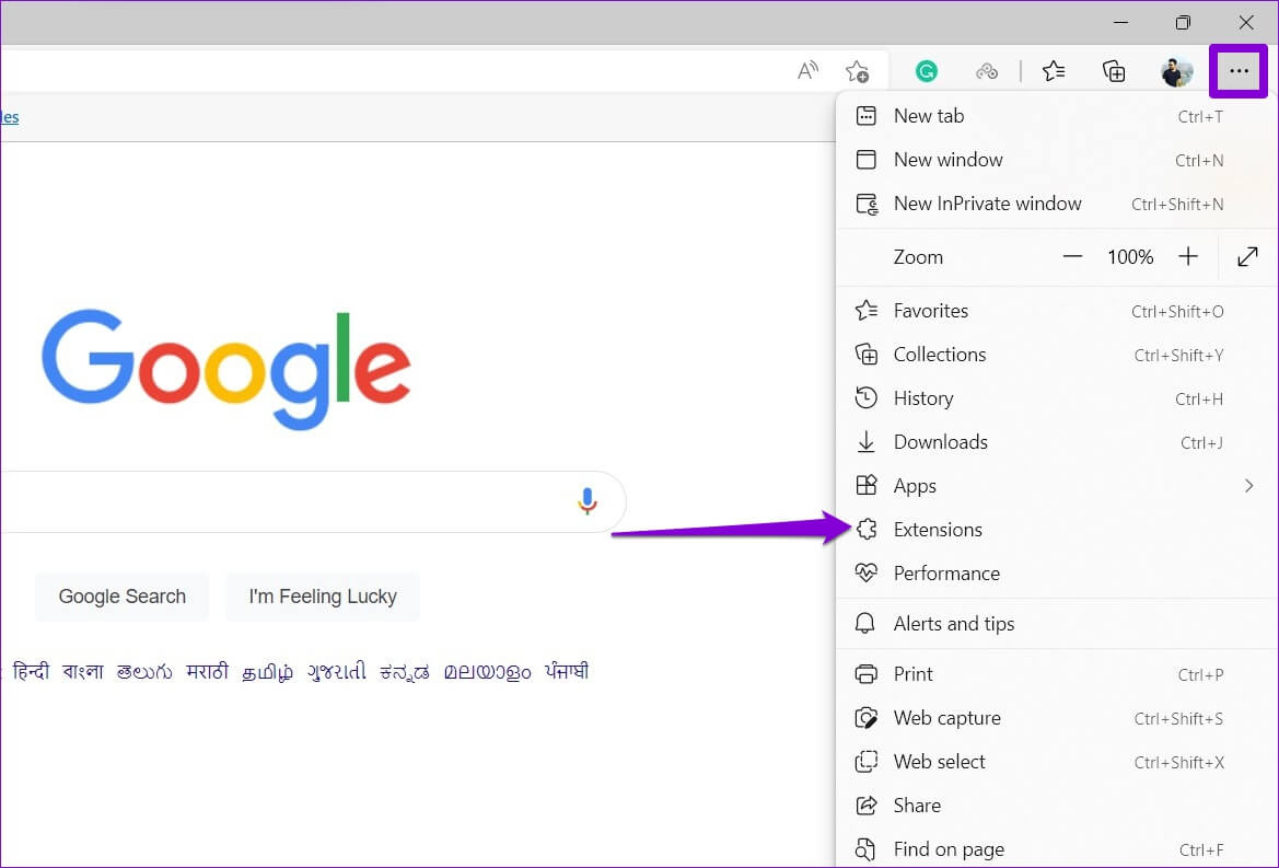 Extensions-in-Edge-2-1169x793 أفضل 8 طرق لإصلاح مشاكل الطباعة في Microsoft Edge على Windows 11
