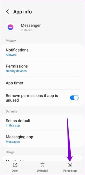 Force-Stop-Facebook-Messenger-on-Android-500x1024-1-500x1024-e1657718698833 كيفية إصلاح عدم عمل رسائل Facebook Messenger الصوتية