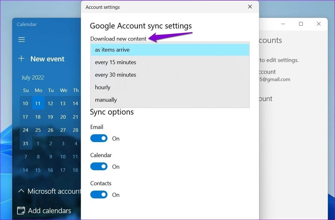 Google-Account-Sync-1072x703 كيفية استخدام تقويم Google على Windows 11