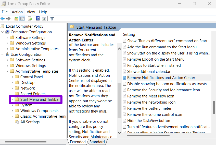 Group-Policy-Editor-4 أفضل 7 طرق لإصلاح عدم فتح مركز العمل على Windows 11