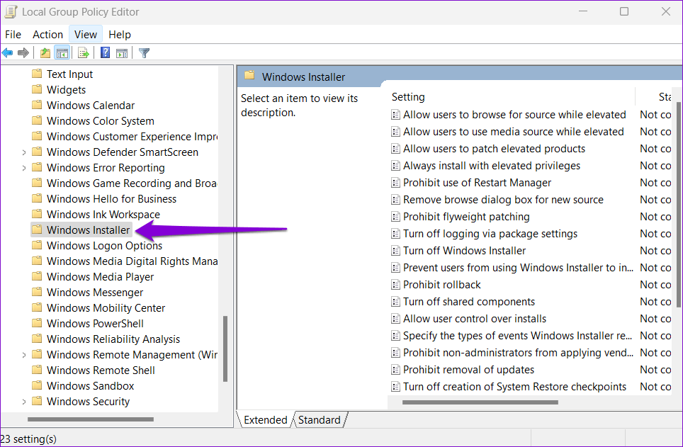 Group-Policy-Editor-5 أفضل 3 طرق لمنع المستخدمين من تثبيت برامج جديدة على Windows 11