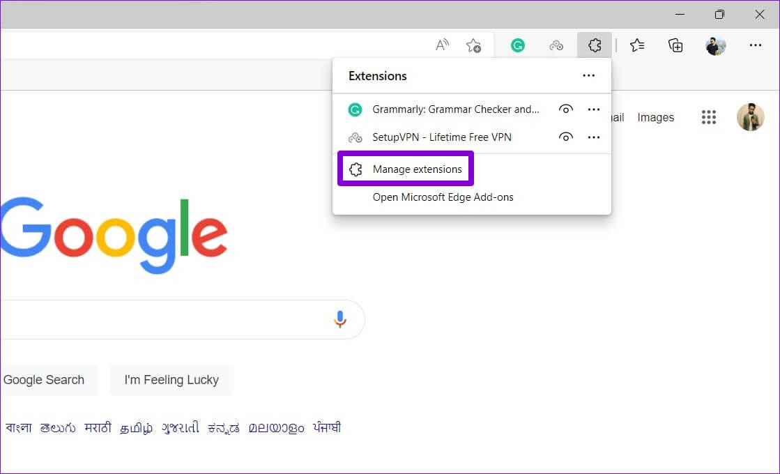 Manage-Extensions-in-Edge-5-1119x680 أفضل 8 طرق لإصلاح مشاكل الطباعة في Microsoft Edge على Windows 11