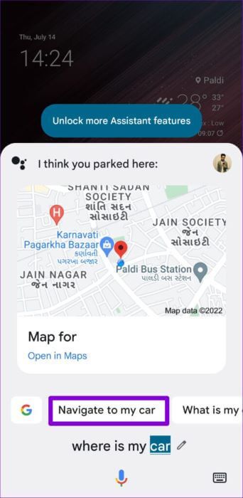 Navigate-to-Parked-Car-Using-Google-Assistant-500x1024-1-342x700 كيفية حفظ والعثور على موقع موقف السيارات الخاص بك في خرائط Google