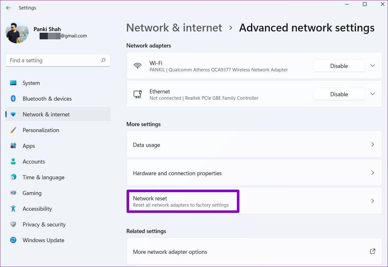 Network-Reset-3-1235x849 أفضل 9 طرق حل مشكلة بطء الإنترنت في ويندوز 11
