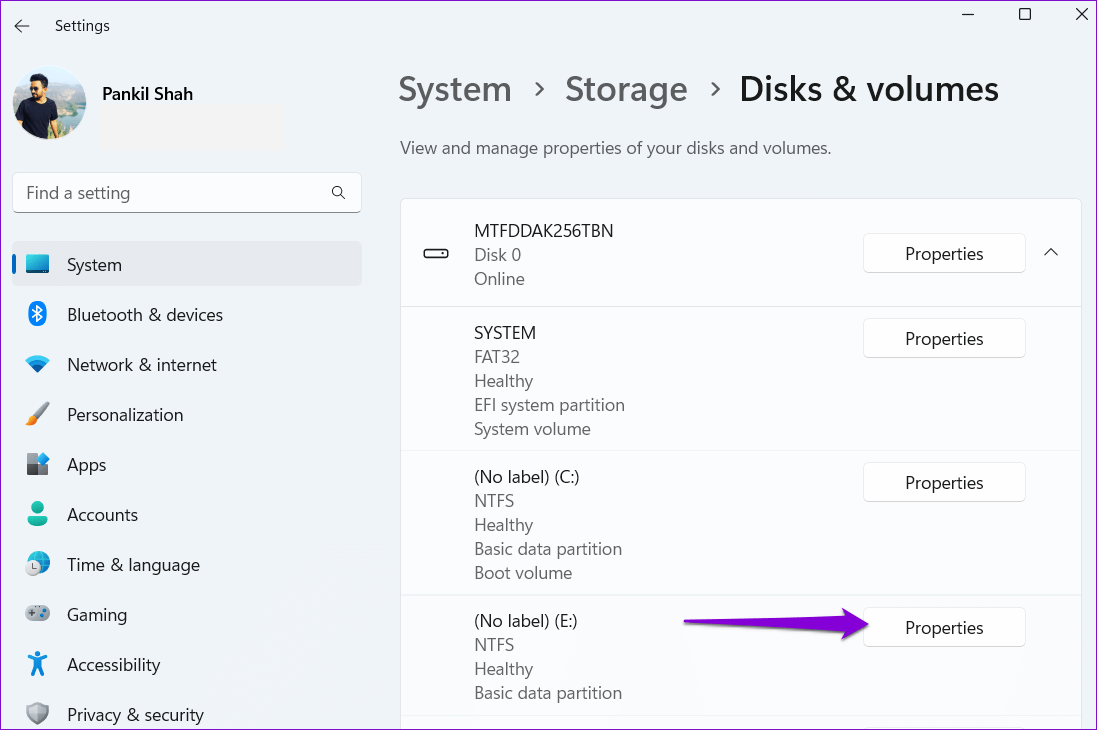 Open-Disk-Properties تهيئة وفورمات القرص الثابت hdd و ssd على Windows 11