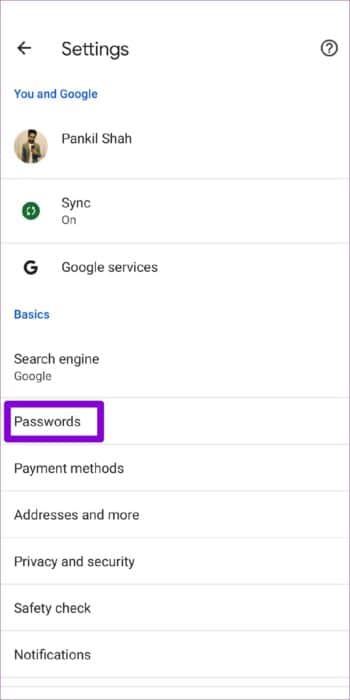 Passwords-Autofill-in-Google-Chrome-for-Mobile-1082x2162-e1657536302868 كيفية تمكين أو تعطيل الملء التلقائي لكلمات المرور في Google Chrome