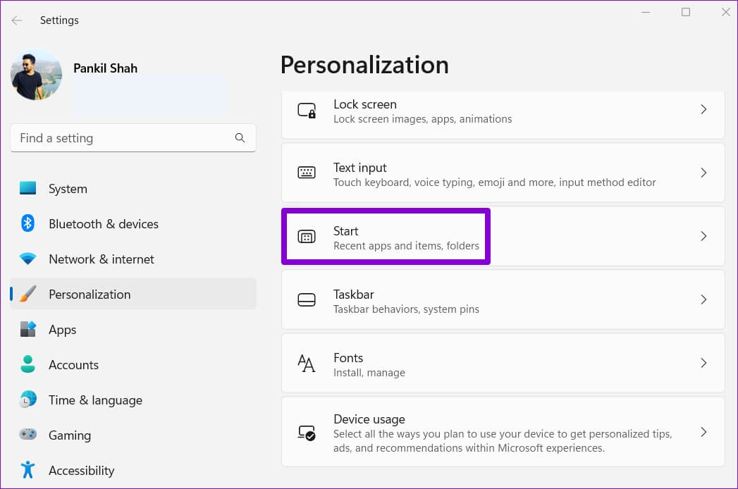 Personalize-Start-Menu-1047x694 طرق إصلاح الرموز المفقودة من قائمة ابدأ في Windows 11