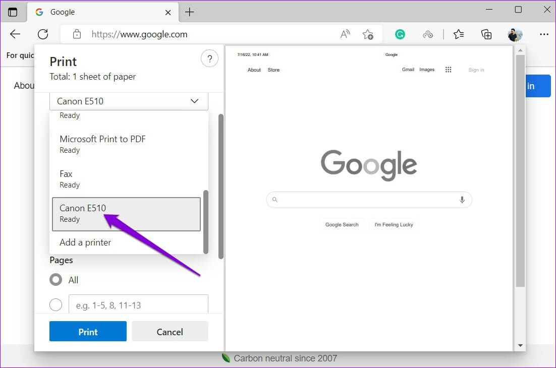 Print-Dialog-in-Edge-1102x730 أفضل 8 طرق لإصلاح مشاكل الطباعة في Microsoft Edge على Windows 11