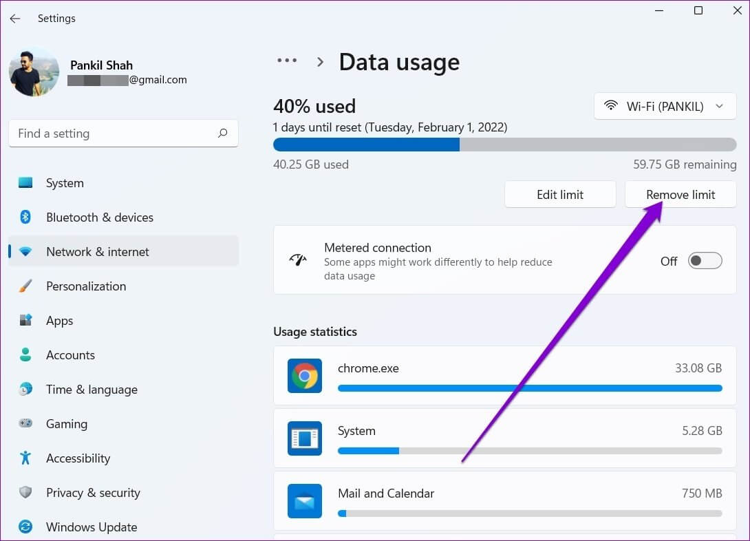 Remove-Data-Limit-on-Windows-11_4d470f76dc99e18ad75087b1b8410ea9-1090x786 كيفية عرض والحد من استخدام الإنترنت على Windows 11