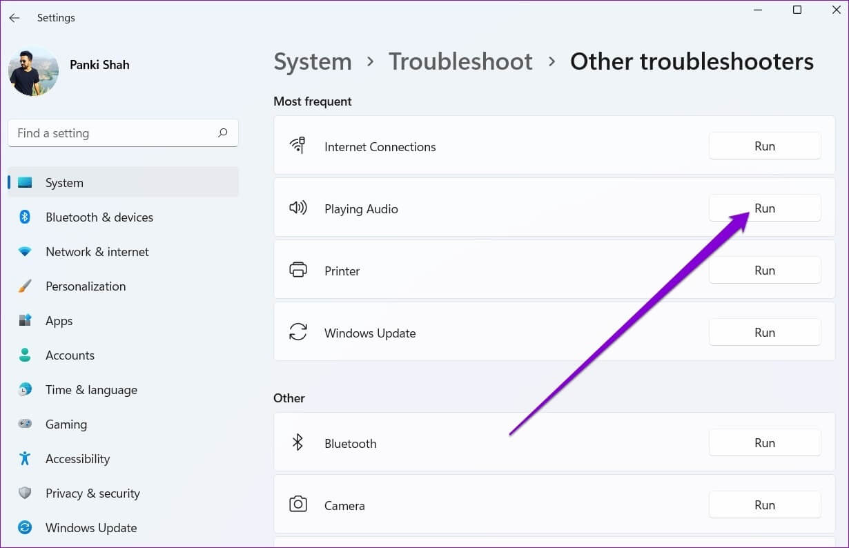 Run-Audio-Troubleshooter-2-1230x794 أفضل 7 طرق إعداد Dolby Atmos أو الصوت المحيطي على Windows 11