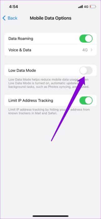 Turn-Off-Low-Data-Mode-on-Mobile-Data-2-741x1602-e1657202529386 طرق إصلاح عدم اتصال Facebook Messenger بالإنترنت على iPhone