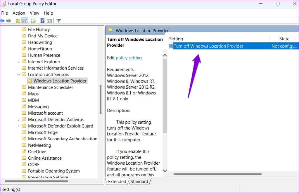 Turn-Off-Windows-Location-Provider-1023x660 طرق إصلاح خدمات الموقع Greyed Out على Windows 11