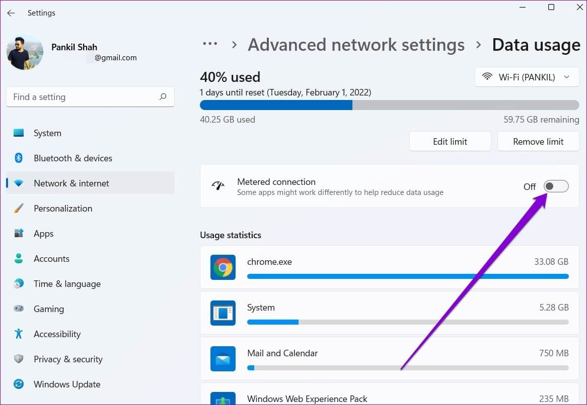 Turn-on-Metered-Connection-on-Windows-11_4d470f76dc99e18ad75087b1b8410ea9-1166x806 كيفية عرض والحد من استخدام الإنترنت على Windows 11
