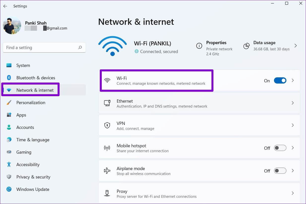 WiFi-Settings-on-Windows-11-1233x823 أفضل 9 طرق حل مشكلة بطء الإنترنت في ويندوز 11
