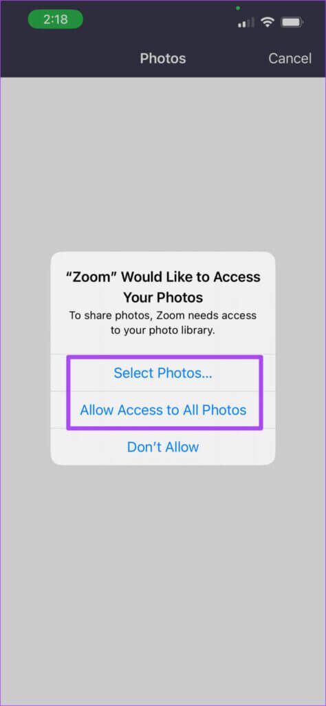 allow-access-to-photos-zoom-app-474x1024-1-474x1024 كيفية إنشاء خلفية في اجتماع Zoom باستعمال Canva