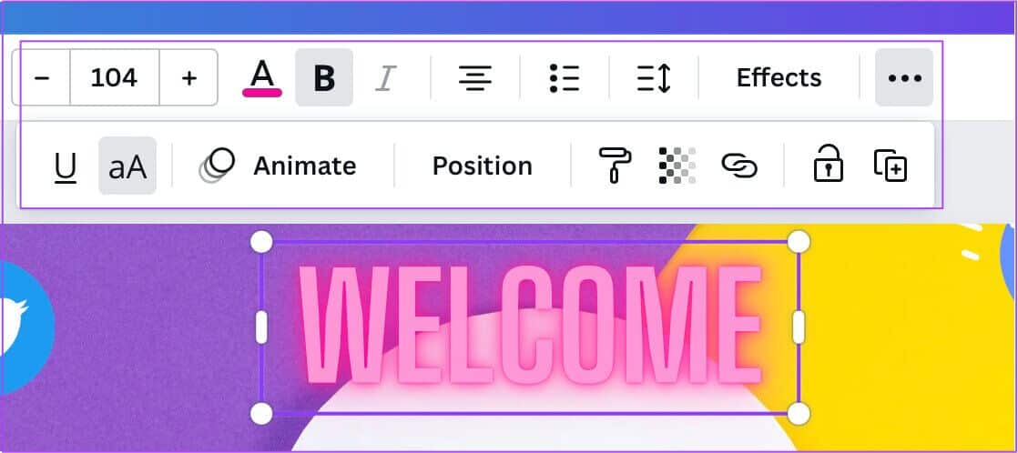 animate-text-change-alignment-in-canva-1118x498 كيفية إنشاء خلفية في اجتماع Zoom باستعمال Canva