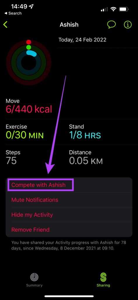apple-watch-activity-5-473x1024-1 كيفية مشاركة النشاط على Apple Watch والتنافس مع الأصدقاء