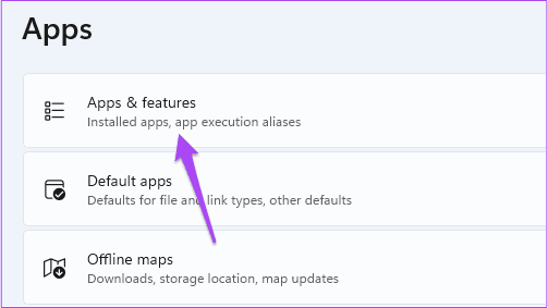 apps-and-features-settings-windows-11-1 أفضل 9 إصلاحات لعدم عمل برنامج Netflix على Windows 11
