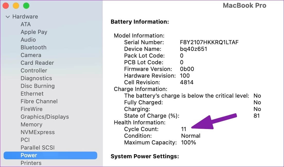 check-battery-cycle-count-1104x650 طرق تقييد شحن البطارية على MacBook