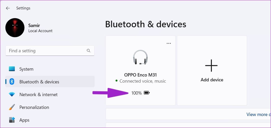check-battery-status-2-1063x502 إصلاح تأخر صوت Bluetooth على Windows 11