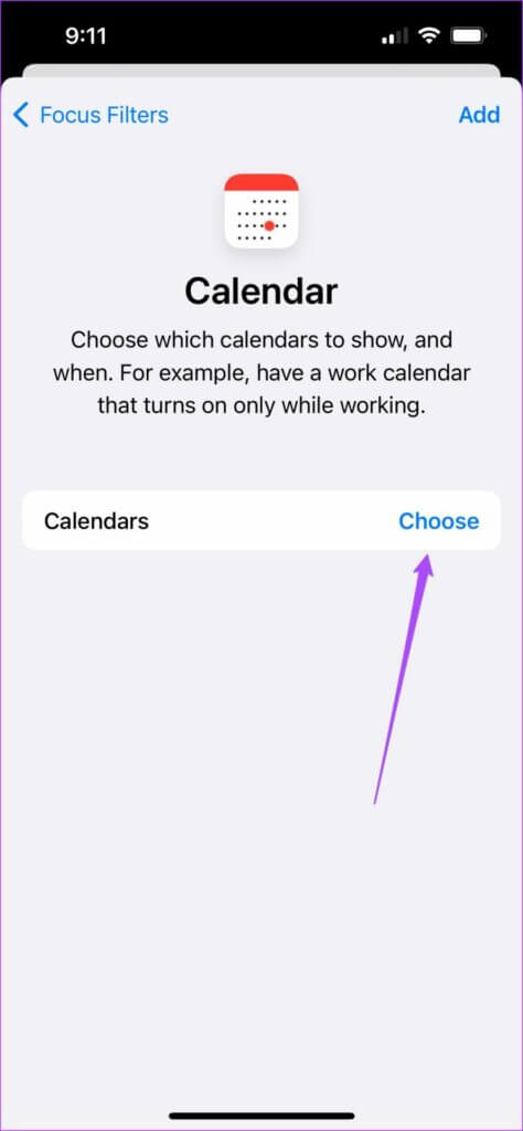 choose-calendars-in-focus-filter-iphone-474x1024-1-474x1024 كيفية استخدام فلاتر التركيز على iPhone
