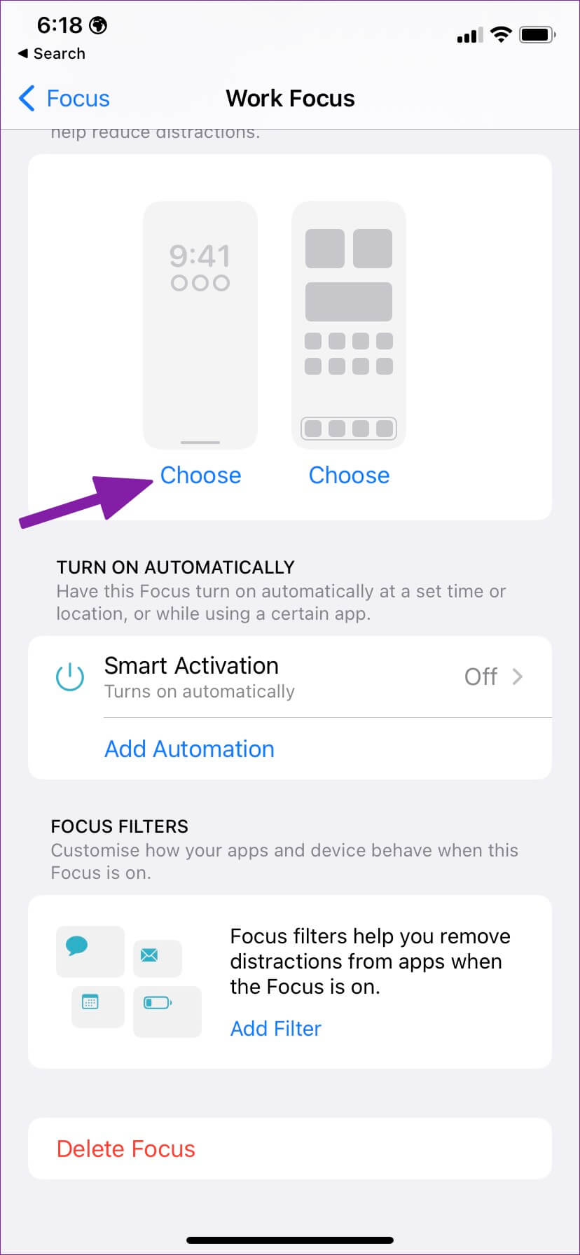 choose-lock-screen-828x1792 كيف اغير شاشة القفل في iPhone تلقائيًا؟