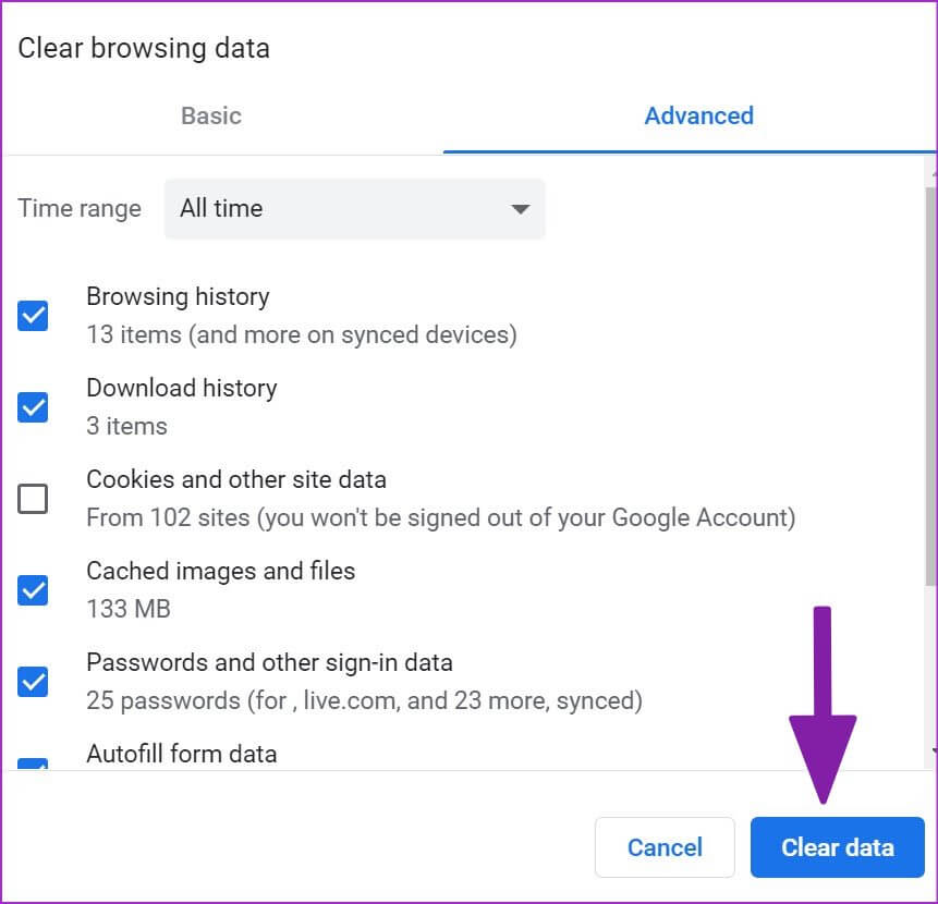 clear-browser-cache-1-861x830 طرق اصلاح عدم عمل Messenger Facebook على سطح المكتب