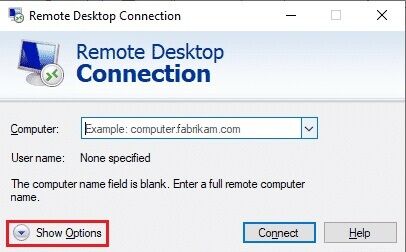click-on-the-show-options-at-the-bottom-left-corne-406x252 إصلاح أخطاء برنامج الاتصال بسطح المكتب البعيد