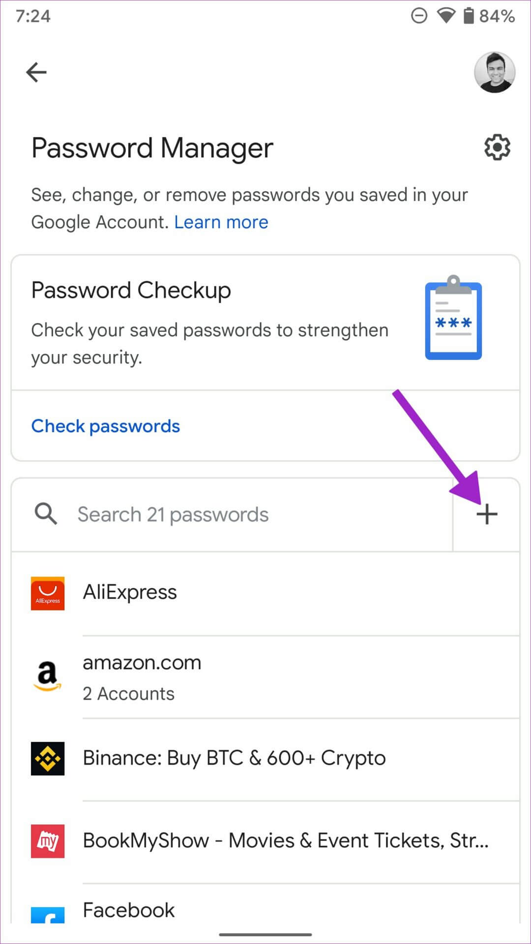 create-new-entires--1080x1920 كيفية إضافة كلمات مرور جديدة يدويًا إلى Google Password Manager