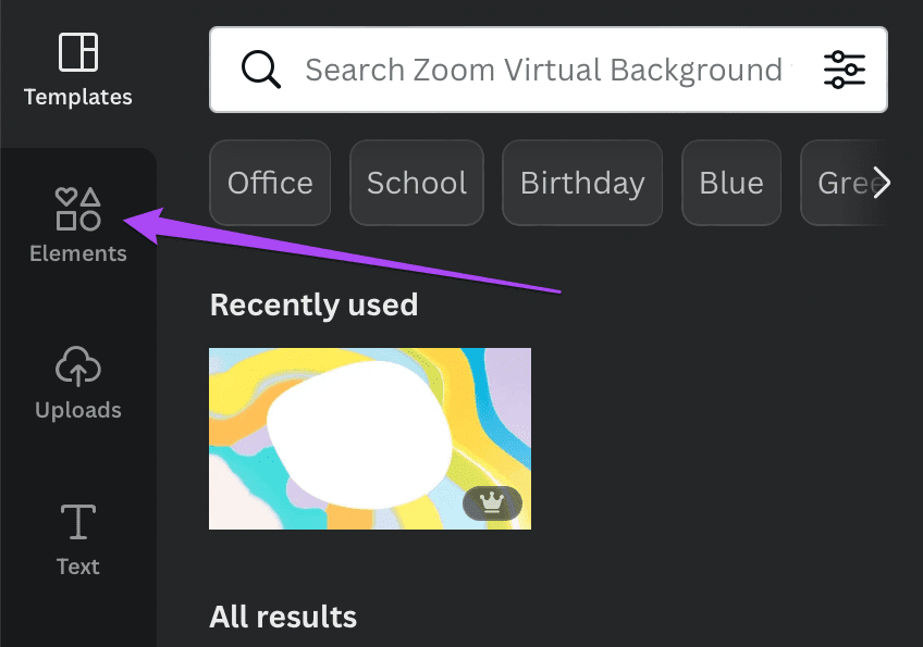 elements-canva-design كيفية إنشاء خلفية في اجتماع Zoom باستعمال Canva