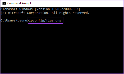 flush-dns-in-windows-11 أفضل 9 إصلاحات لعدم عمل برنامج Netflix على Windows 11
