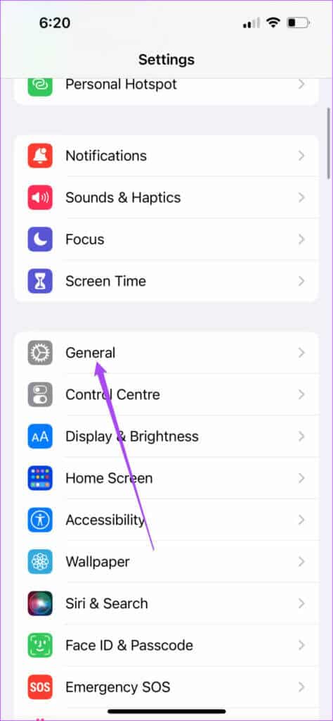 general-settings-iphone-2-474x1024-1-474x1024 أفضل 7 إصلاحات لعدم عمل البحث عن الموسيقى في Instagram على iPhone