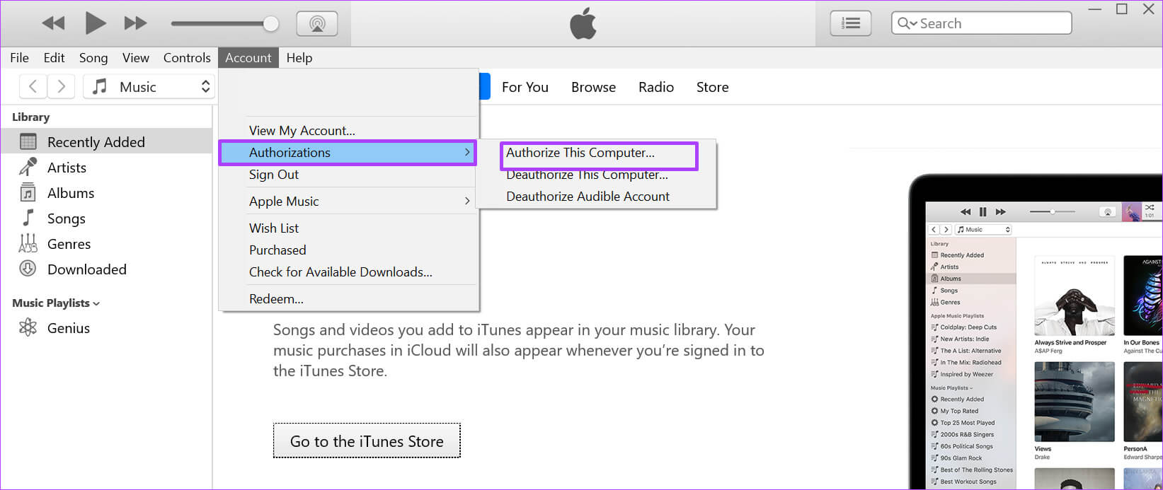 how-to-authorize-and-deauthorize-a-wIndows-pc-on-itunes-step-6-1643x693 كيفية تفويض وإلغاء ترخيص جهاز كمبيوتر Windows على iTunes