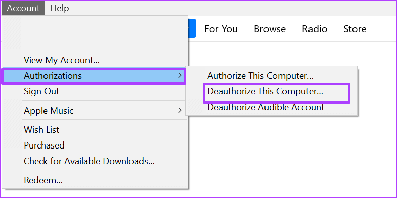 how-to-authorize-and-deauthorize-a-wIndows-pc-on-itunes-step-9 كيفية تفويض وإلغاء ترخيص جهاز كمبيوتر Windows على iTunes