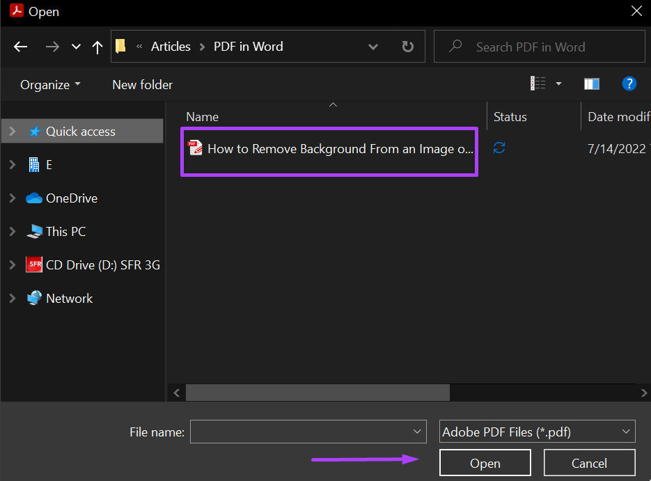 how-to-insert-a-word-file-into-a-PDF-using-Adobe-Acrobat-Reader-step-5 كيفية إدراج وادخال ملف Word في ملف PDF باستخدام Adobe Acrobat