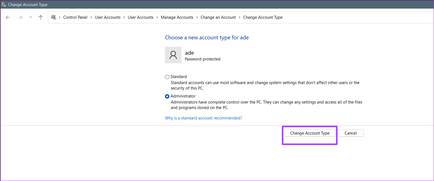 how-to-make-a-user-an-administrator-on-windows-11-step-16 4 أفضل الطرق لفتح حساب مسؤول الكمبيوتر Administrator على Windows 11