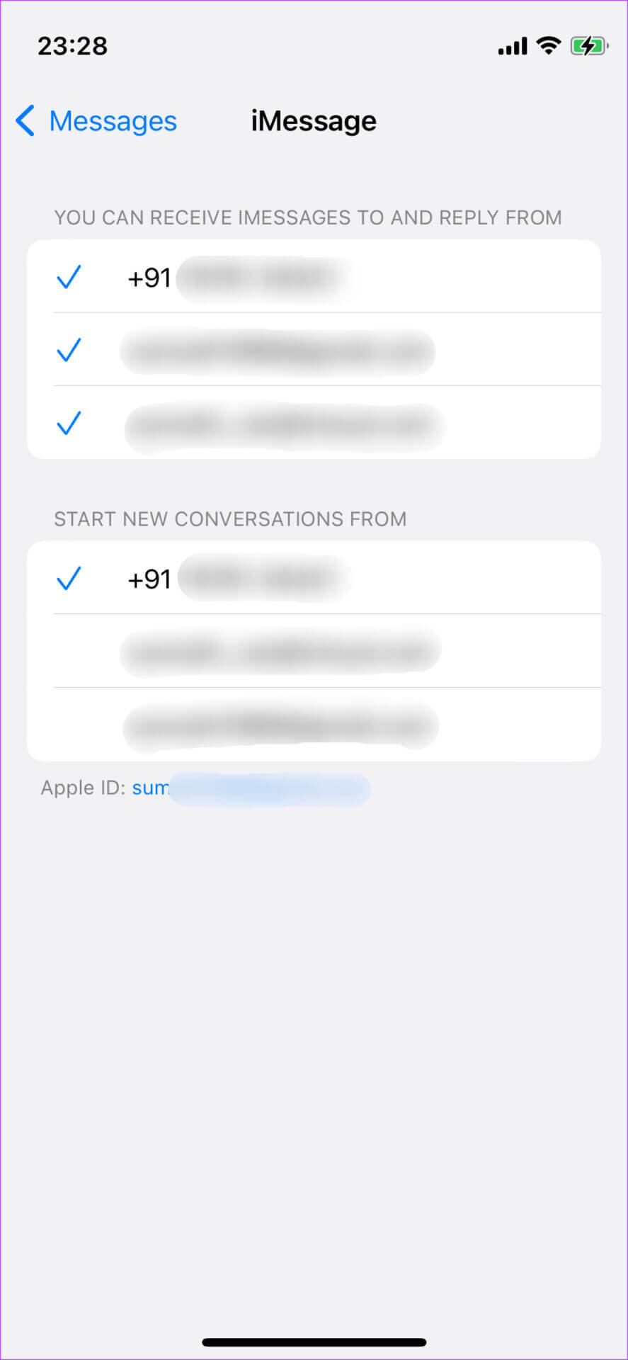 imessage-acc-11-887x1920 كيفية إصلاح خطأ عدم تطابق حسابات iCloud و iMessage على iPhone