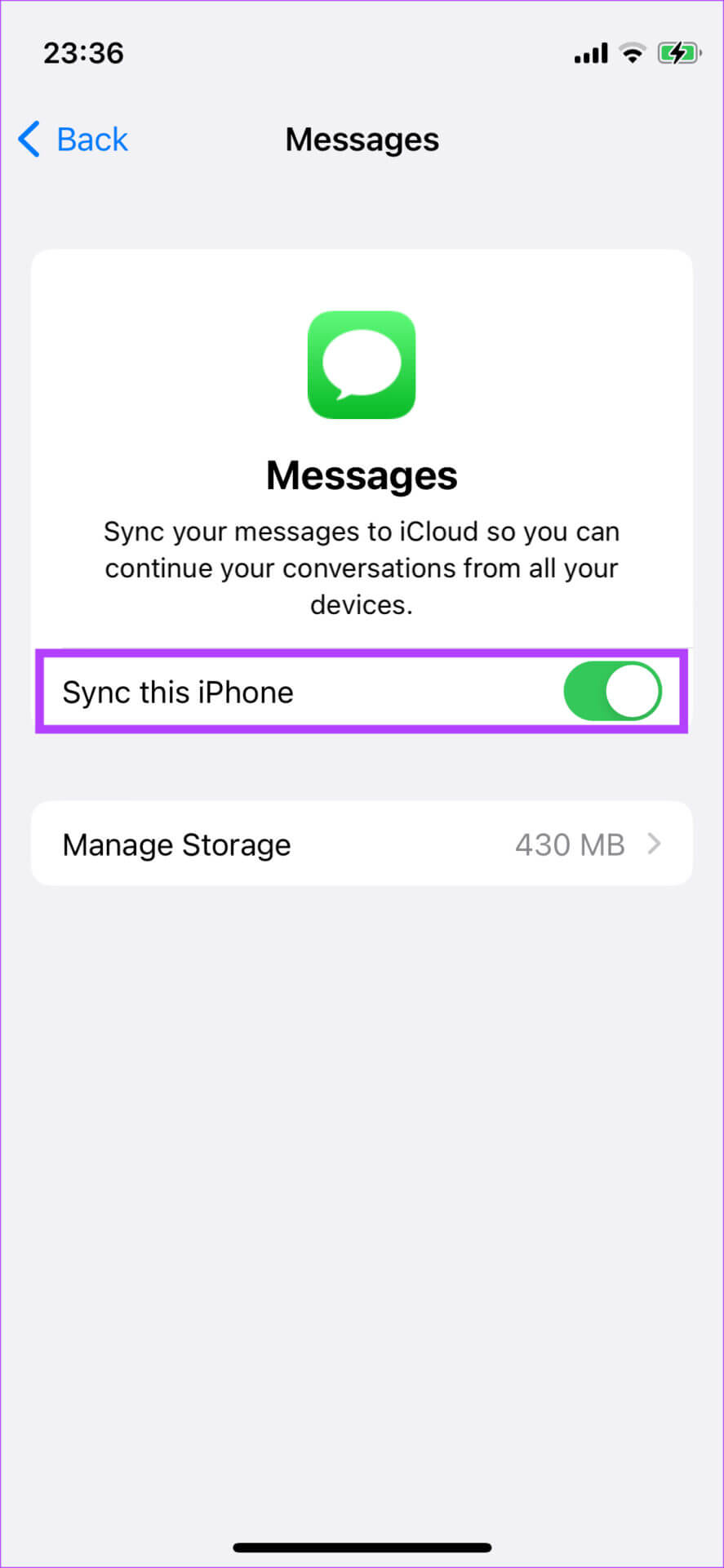 imessage-acc-14-887x1920 كيفية إصلاح خطأ عدم تطابق حسابات iCloud و iMessage على iPhone