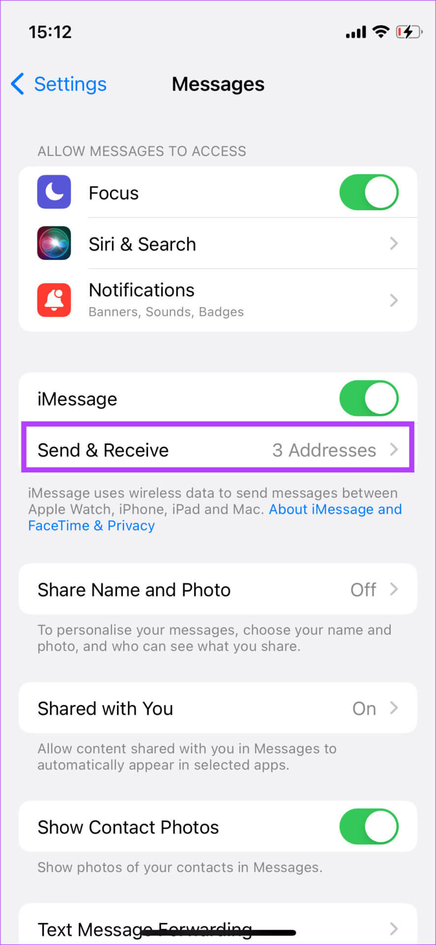 imessage-acc-2-1-887x1920 كيفية إصلاح خطأ عدم تطابق حسابات iCloud و iMessage على iPhone