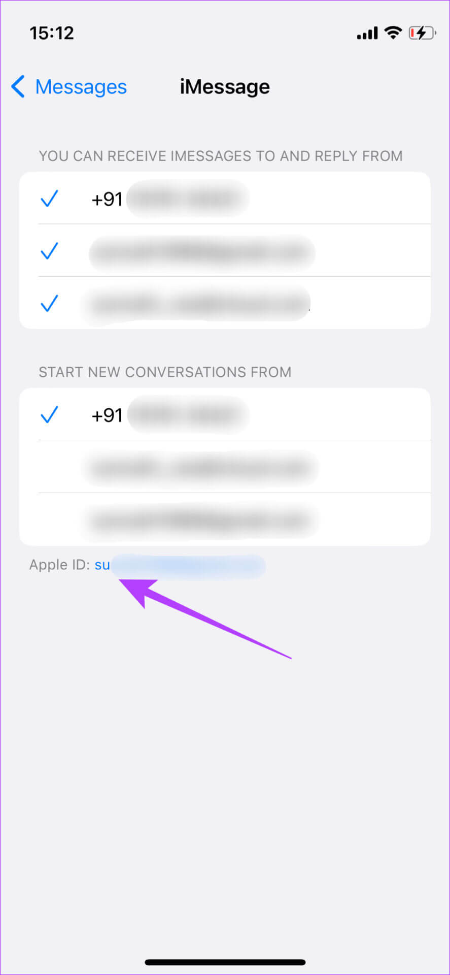 imessage-acc-3-887x1920 كيفية إصلاح خطأ عدم تطابق حسابات iCloud و iMessage على iPhone