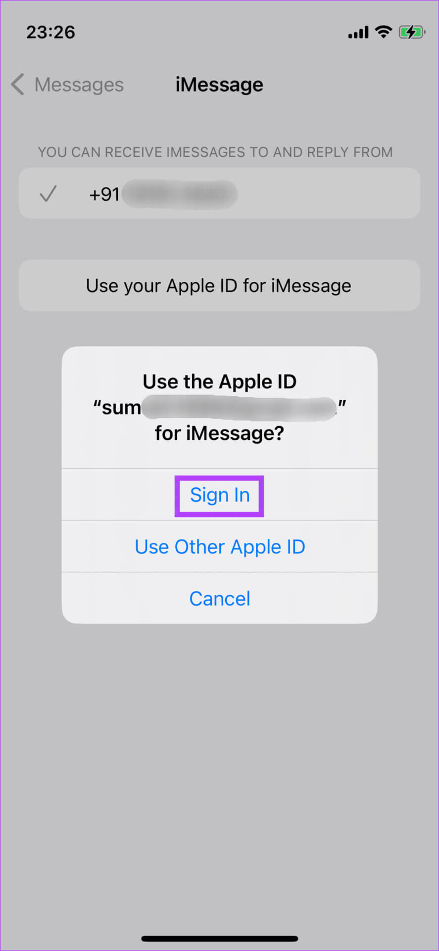 imessage-acc-9-887x1920 كيفية إصلاح خطأ عدم تطابق حسابات iCloud و iMessage على iPhone