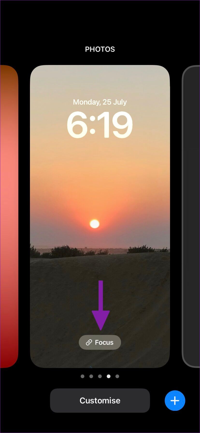 link-focus-on-lock-screen-828x1792 كيف اغير شاشة القفل في iPhone تلقائيًا؟