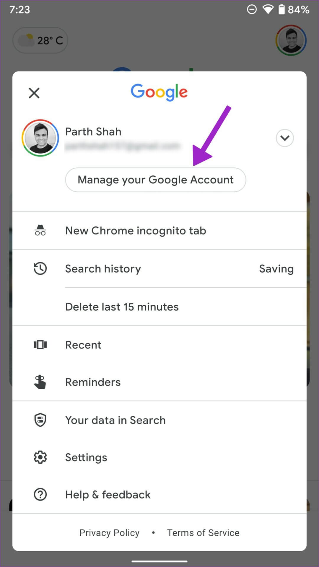 manage-your-google-account-1080x1920 كيفية إضافة كلمات مرور جديدة يدويًا إلى Google Password Manager