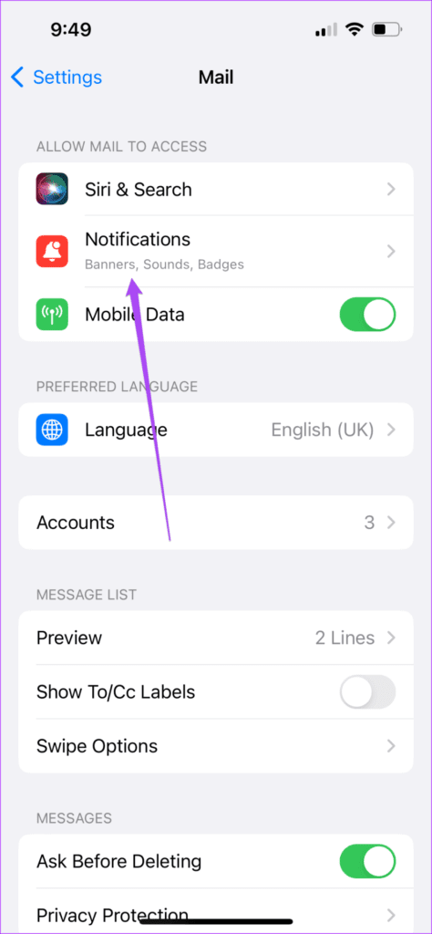 notifications-mail-app-settings-iphone-474x1024-1 أفضل 6 حلول لعدم عمل إشعارات تطبيق البريد Mail على iPhone