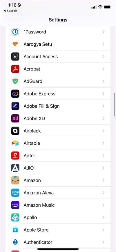 open-an-app-in-settings-828x1792-e1680279399252 ما سبب عدم ظهور الإشعارات و تأخرها في iPhone ؟