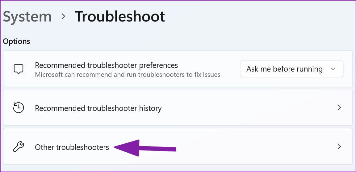 open-other-troubleshooters-4-1153x560 أفضل 10 طرق لإصلاح عدم عمل تمرير الماوس على Windows 11