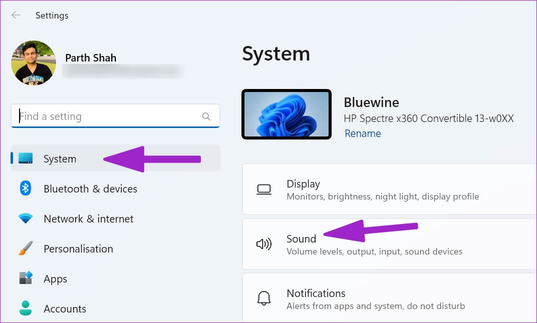open-sound-menu-1072x646 إصلاح تأخر صوت Bluetooth على Windows 11