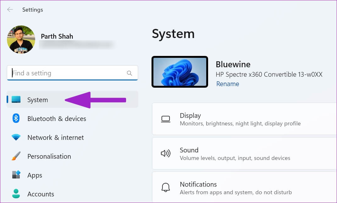 open-system-menu-1072x646 إصلاح تأخر صوت Bluetooth على Windows 11