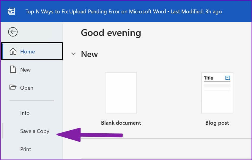 save-a-copy-on-windows--848x539 طرق حل مشكلة في انتظار التنزيل على Microsoft Word